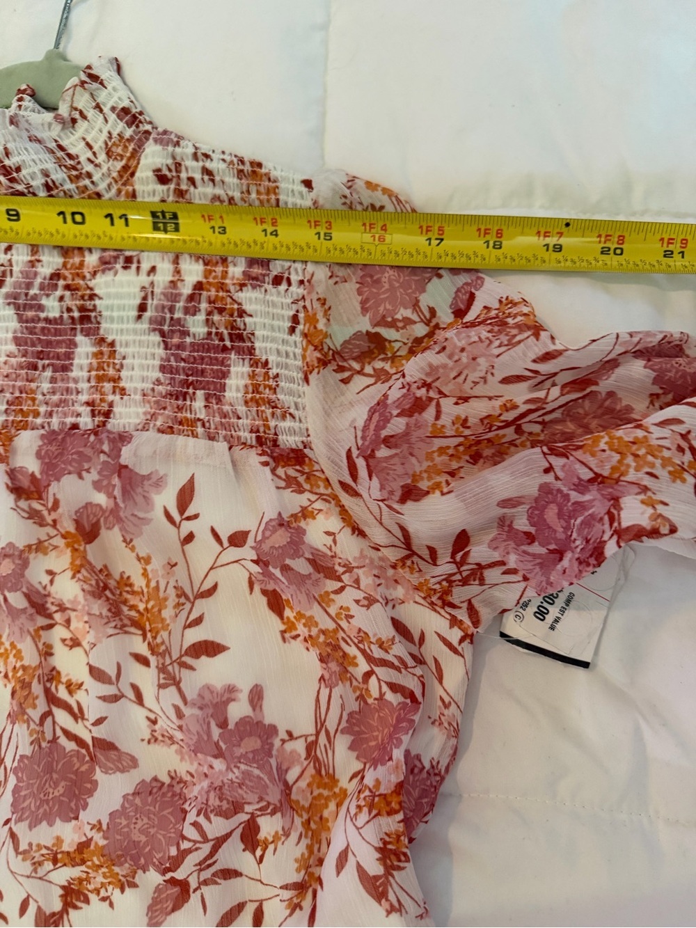 Trixxie Cream and pink/ mauve Long-Sleeve Floral Tiered - Picture 5 of 9